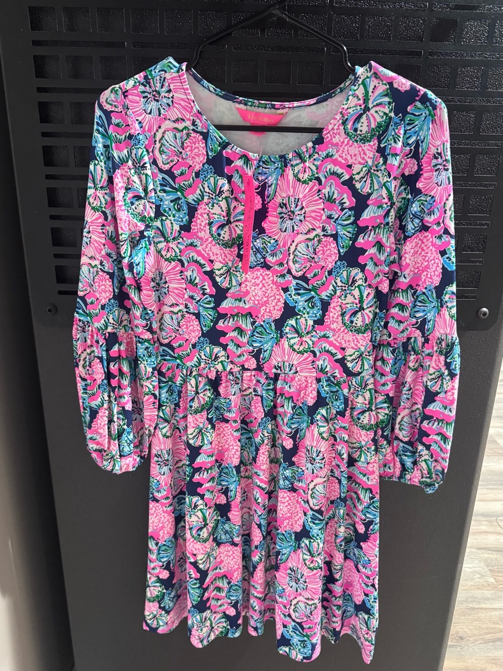 Lilly Pulitzer Pink & Navy Long sleeve, Flowy Dress